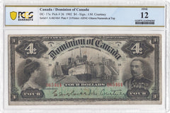 1902 $4 Dominion of Canada DC-17a - PCGS UNC 12