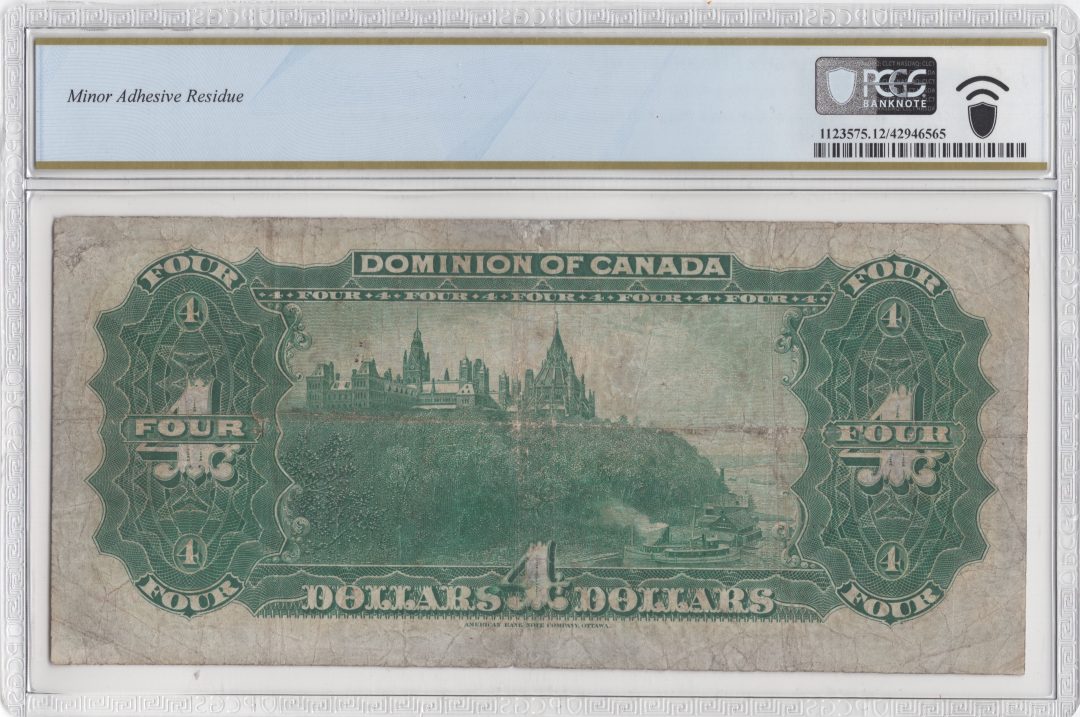 1902 $4 Dominion of Canada DC-17a - PCGS UNC 12