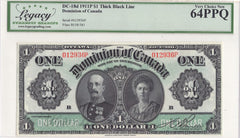 1911 $1 Dominion of Canada DC-18d Legacy 64
