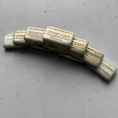 Set of 10 x 10 oz Engelhard Poured .999 Silver bar 10 Bars Total