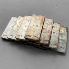 Load image into Gallery viewer, Set of 10 x 20 oz Johnson Matthey Reverse Pour .999 Silver bar - 10 Bars Total
