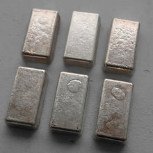 Load image into Gallery viewer, Set of 6 x 10 oz Johnson Matthey Poured .999 Silver bar - 6 Bars Total
