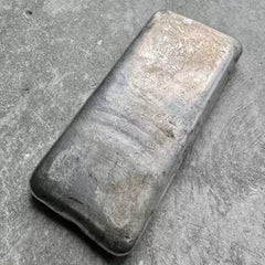Vintage 20 oz .999 Silver Johnson Matthey Poured bar - Reverse Stamp