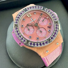 Load image into Gallery viewer, Tutti Frutti Hublot Pink Sapphires 341.xp.2770.NR.1205 Box and Papers
