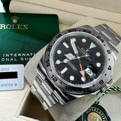 UNWORN Rolex 42mm Explorer II Stainless Steel 216570 Back Dial Box Papers