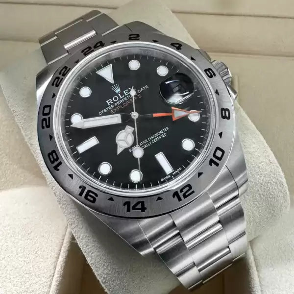 UNWORN Rolex 42mm Explorer II Stainless Steel 216570 Back Dial Box Papers