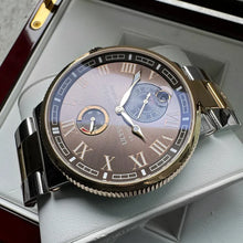 Load image into Gallery viewer, Ulysse Nardin Marine Chronometer 1185-126 Two Tone Chocolate Dial - Box + Papers
