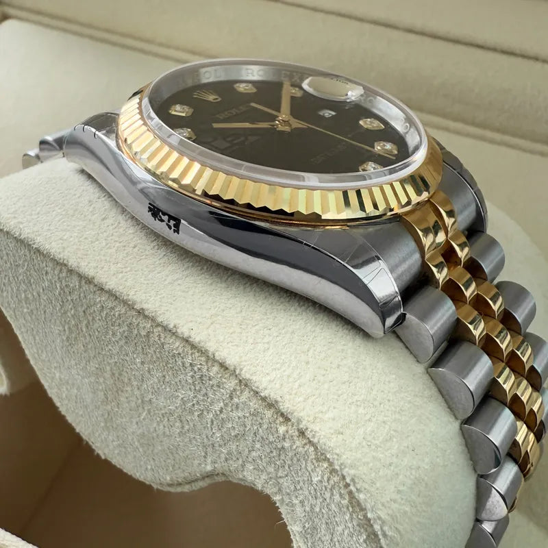 Unworn Stickers Rolex Datejust 116233 Black Diamond Dial Jubilee - Saudi Papers