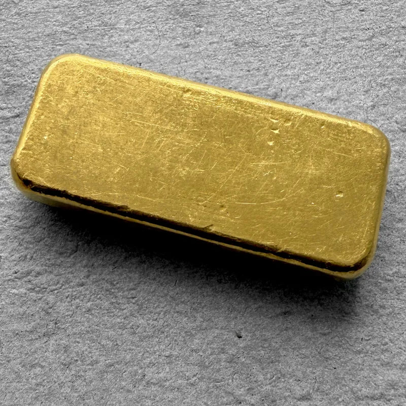 Vintage 100 Gram Engelhard 3.215 oz Gold Poured Bar .9999