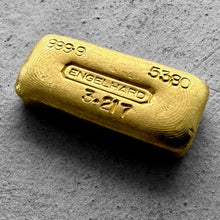Load image into Gallery viewer, Vintage 100 Gram Engelhard Canada 3.217 oz Gold Bar 9999 - Nice Pour Lines!
