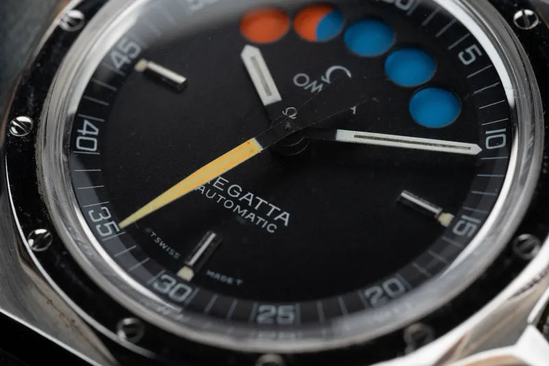 Vintage 1970s Omega Regatta watch Lemania 1345