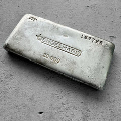 Vintage 20 oz .999 Silver Engelhard Poured bar