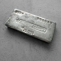 Vintage 20 oz .999 Silver Engelhard Poured bar