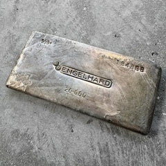 Vintage 20 oz .999 Silver Engelhard Poured bar - Ends in Lucky '888'