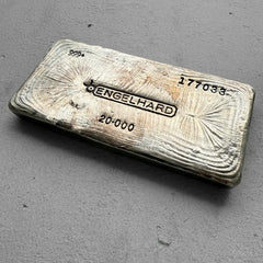 Vintage 20 oz .999 Silver Engelhard Poured bar - Stunning Pour Lines
