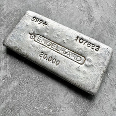 Vintage 20 oz .999 Silver Engelhard Poured bar