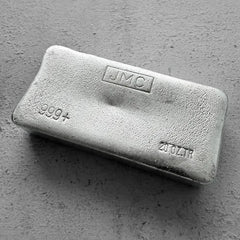 Vintage 20 oz .999 Silver JMC Johnson Matthey Poured bar