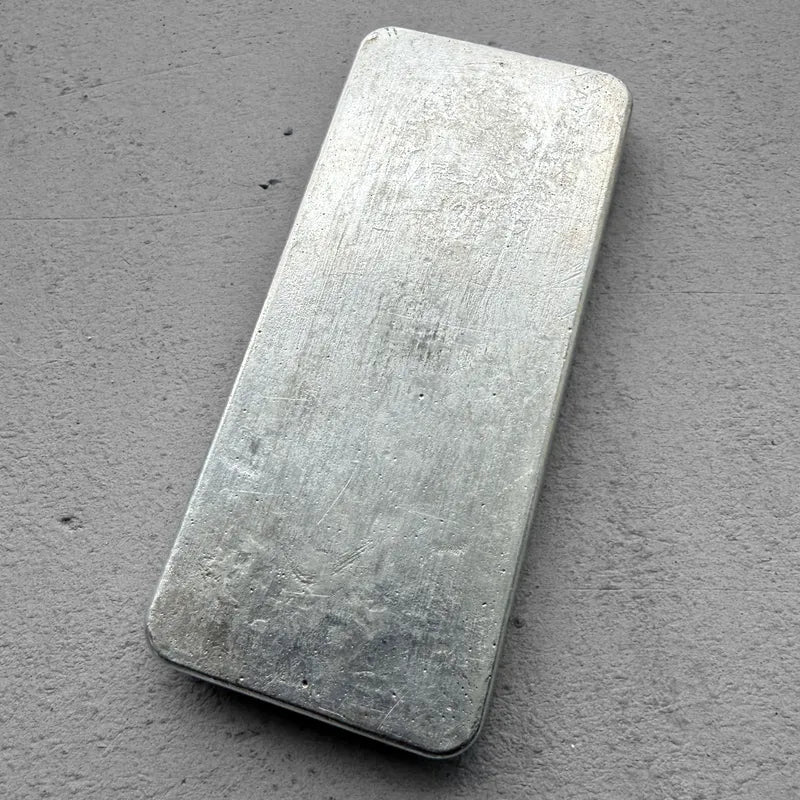 Vintage 20 oz .999 Silver Johnson Matthey Poured bar - Attractive example
