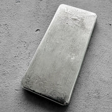 Load image into Gallery viewer, Vintage 20 oz .999 Silver Johnson Matthey Poured bar - F Serial Horizontal
