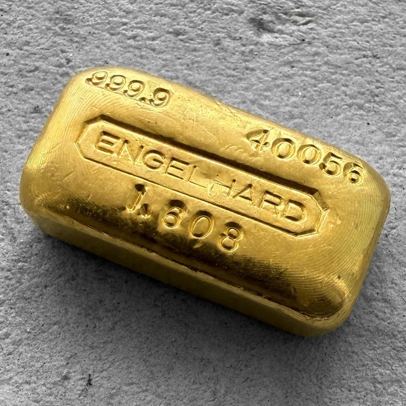 Vintage 50 Gram Gold Engelhard Poured Bar 1.608 oz
