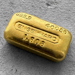 Vintage 50 Gram Gold Engelhard Poured Bar 1.608 oz