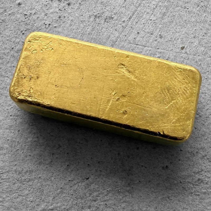 Vintage 5 oz Engelhard Gold Poured Bar .9999
