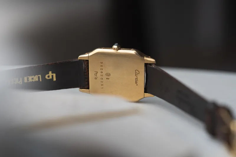 Vintage Cartier Santos Dumont solid 18k Gold 96062 - Extra Plate