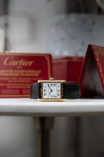 Load image into Gallery viewer, Vintage Cartier Tank Louis solid 18k Gold 78087 - Box + Papers - Collector's set
