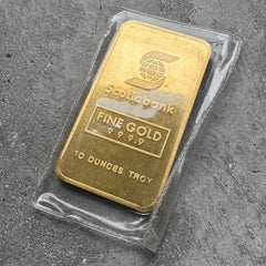 Vintage Engelhard 10 oz Gold struck Bar .9999 10oz Scotiabank - Scotia Bank