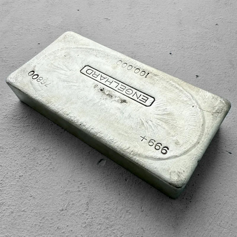 Vintage Engelhard 100oz bar - Stunning Pour Lines!