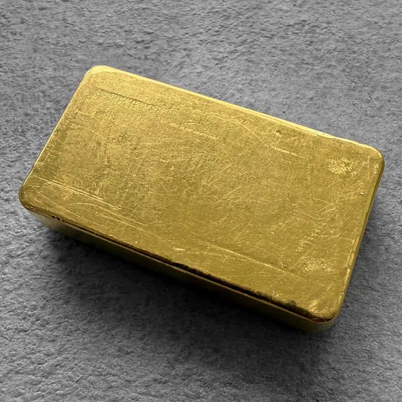 Vintage Engelhard 10oz Gold bar with stunning Pour lines