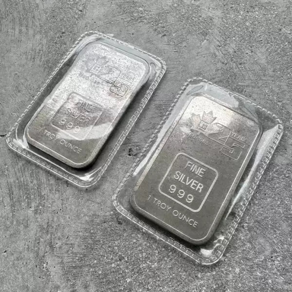 Vintage Engelhard 1960 - 1985 Litton 25th Anniversary Silver bar - Consecutive Pair!