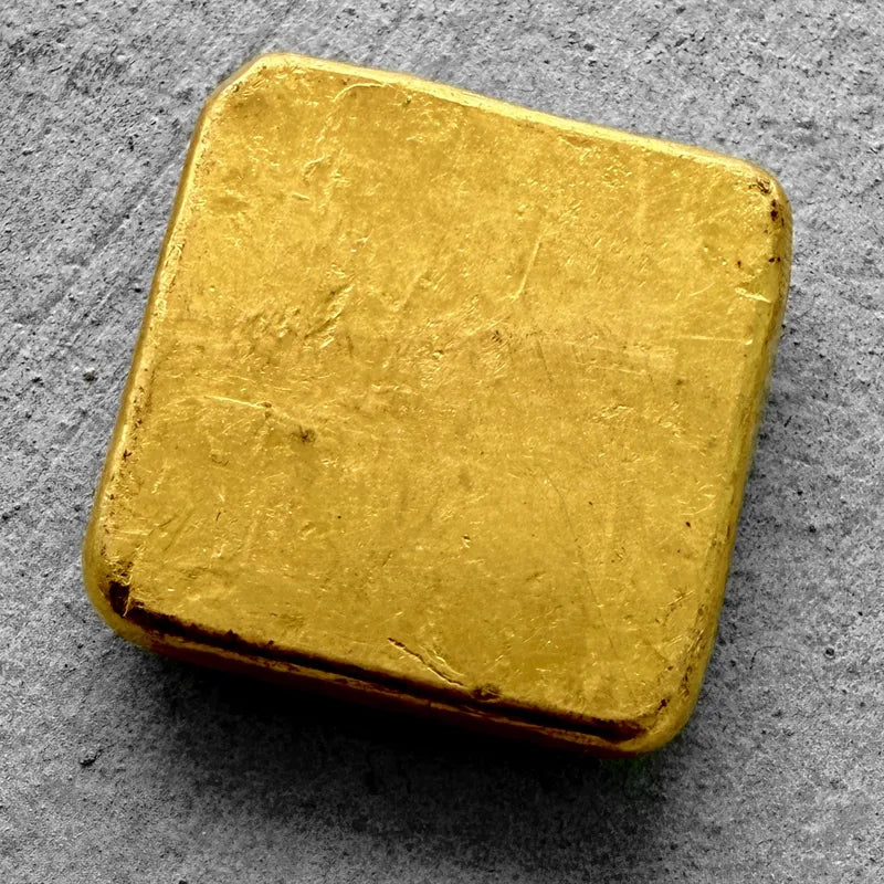 Vintage Engelhard 2 oz Gold Poured Square Bar