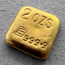 Load image into Gallery viewer, Vintage Engelhard 2 oz Gold Poured Square Bar 2oz
