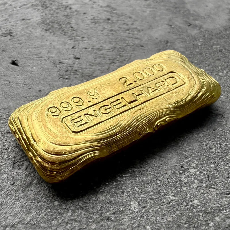 Vintage Engelhard 2 oz Gold poured Bar