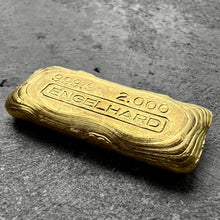 Load image into Gallery viewer, Vintage Engelhard 2 oz Gold poured Bar
