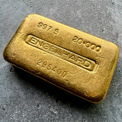 Vintage Engelhard 20oz .9975 Purity Poured Gold Bar