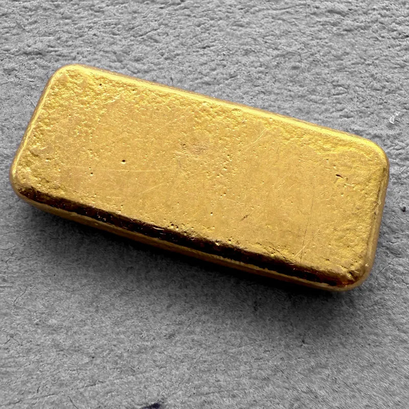 Vintage Engelhard 2 oz Gold Poured Bar 2oz - Double stamping Error