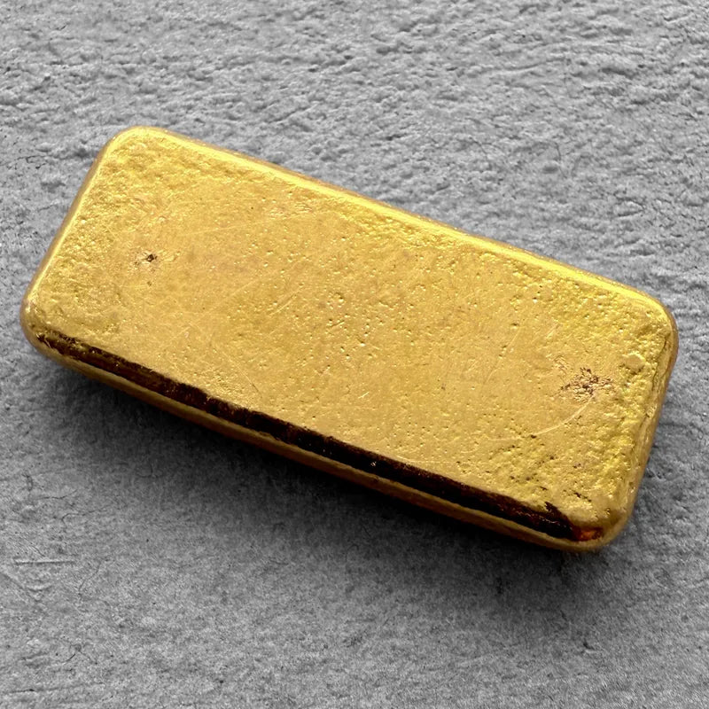 Vintage Engelhard 2 oz Gold Poured Bar 2oz - No Serial - Nice Pour Lines!