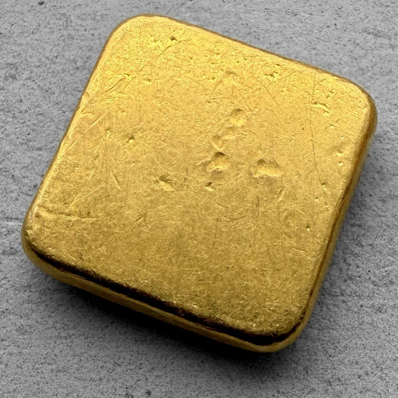 Vintage Engelhard 2 oz Gold Poured  Bar 2oz - Square