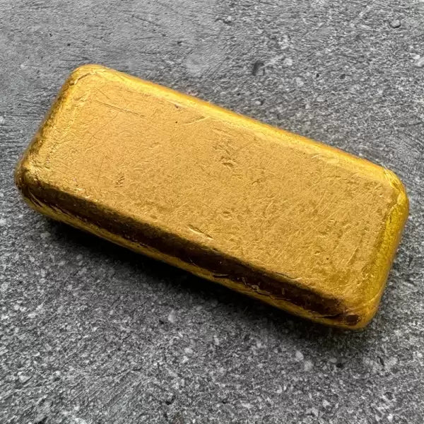 Vintage Engelhard 2 oz .9999 Purity Poured Gold Bar - No Serial