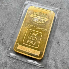 Vintage Engelhard 5 oz Gold Bar .9999 5oz - Perfectly Sealed