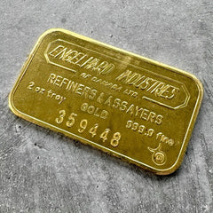 Vintage Engelhard Industries Canada 2 oz Gold struck Bar .9999 2oz