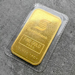 Vintage Engelhard Scotiabank 1 oz Gold Bar .9999 1oz - Sealed - Scotia Bank