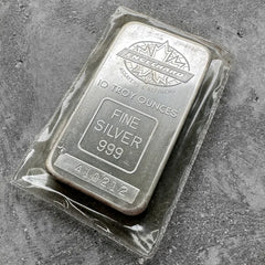 Vintage Engelhard Toronto Dominion Bank 10 oz .999 Silver TD Bar