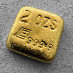 Vintage Engelhard square 2 oz Gold poured Bar