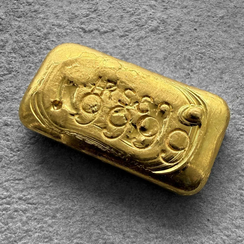 Vintage IRSCO 2 oz Gold Poured Bar 2oz - RARE