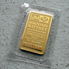 Load image into Gallery viewer, Vintage Johnson Matthey 1/4oz Gold Bar .9999 Sealed in Plastic
