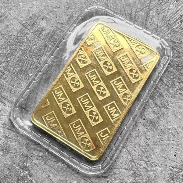 Vintage Johnson Matthey 10 gram Gold Bar .9999 Sealed in Plastic