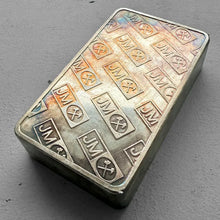 Load image into Gallery viewer, Vintage Johnson Matthey 100 oz .999 Silver Bar - Nice Rainbow toning!
